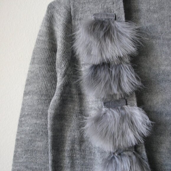 Fur ruffle cardigan - Picture 2 of 8